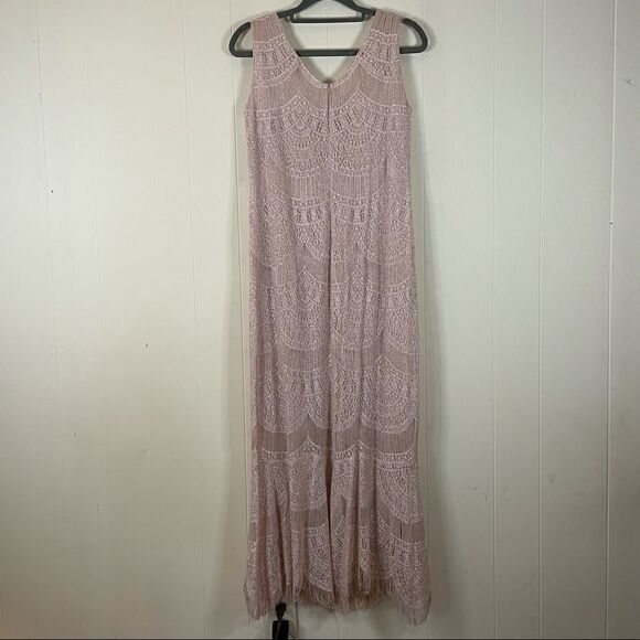 Vintage 70’s Damianou Crochet Scalloped Fringe Maxi Dress and Jacket - Picture 6 of 13